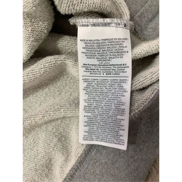 Nike Air Jordan Essentials Fleece Hoodie in Grey Women’s XL - Picture 9 of 11